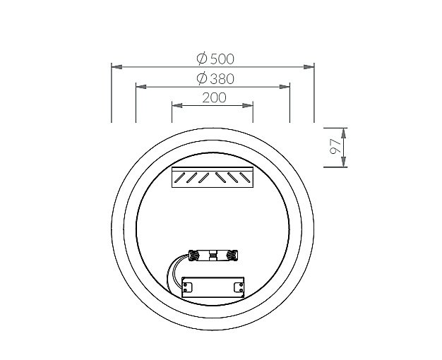 Зеркало с подсветкой Ravak Orbit X000001573 50 в ванную от интернет-магазине сантехники Sanbest
