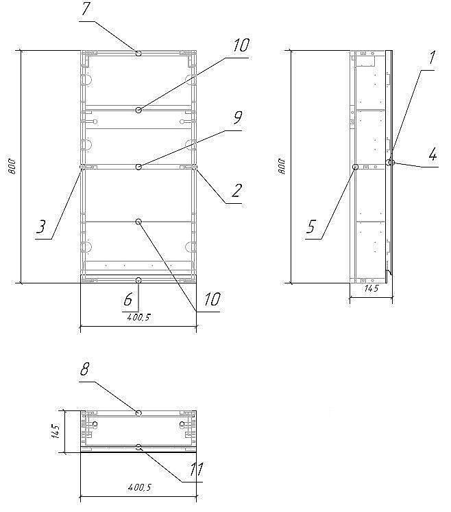 Зеркальный шкаф CERSANIT MODUO SB-LS-MOD40/Wh купить в интернет-магазине сантехники Sanbest