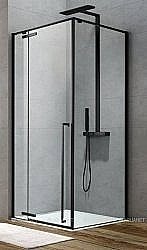 Душевой уголок Aquanet Ideal AE-AXC94MB-S-B 140x90 стекло прозрачное/профиль черный купить в интернет-магазине Sanbest