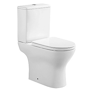 Унитаз напольный Azario Mist AZ-45T белый, безободковый, с бачком, с крышкой микролифт, слив торнадо купить в интернет-магазине Sanbest