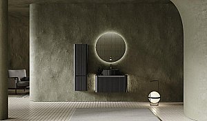 Пенал Jorno Lumino 34 Lum.04.120/P/A/JR антрацит для ванной в интернет-магазине сантехники Sanbest