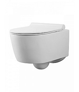 Унитаз подвесной с инсталляцией Agger ATI05100+APB200 белый, с крышкой микролифт, безободковый, с кнопкой хром купить в интернет-магазине Sanbest