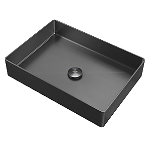 Раковина накладная ABBER Wasser Kreis 51 AF2400GM оружейная сталь купить в интернет-магазине Sanbest