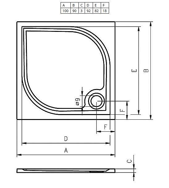 Душевой поддон Riho Kolping DB32 100x90 D004007005 белый купить в интернет-магазине Sanbest