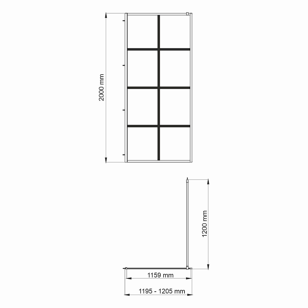 Душевая перегородка WasserKRAFT Glan 66W40 120x200 купить в интернет-магазине Sanbest