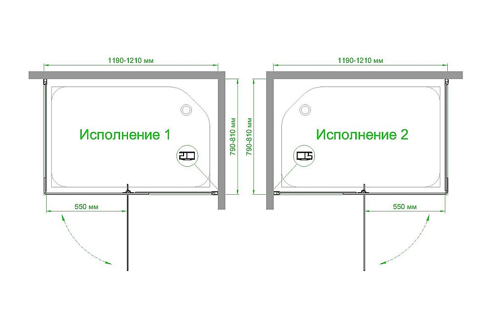 Душевой уголок Royal Bath HPVD RB8120HPVD-C 120х80 матовое стекло/профиль белый купить в интернет-магазине Sanbest