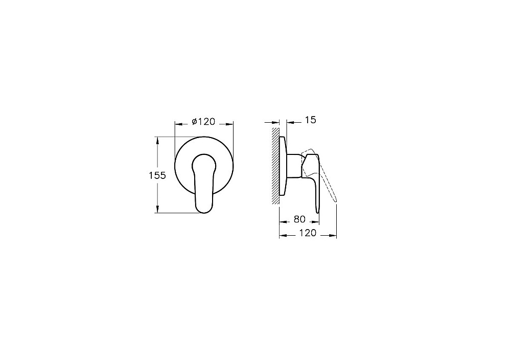 Смеситель для душа VitrA Root Round A4272834EXP брашированный никель купить в интернет-магазине сантехники Sanbest