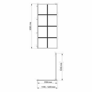 Душевая перегородка WasserKRAFT Glan 66W40 120x200 купить в интернет-магазине Sanbest