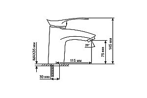 Смеситель для раковины MIXLINE ML 522157 купить в интернет-магазине сантехники Sanbest