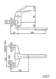 Смеситель для раковины RAV-Slezak SAZAVA SA001.5/23 100 мм хром купить в интернет-магазине сантехники Sanbest