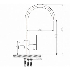 Смеситель для кухни Zorg Sanitary ZR 317 YF-33 Хром купить в интернет-магазине сантехники Sanbest