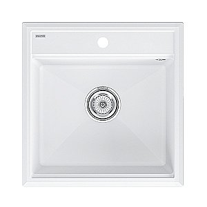 Кухонная мойка Paulmark STEPIA 50 + коландер ADVANCE PM115051-WH+A375-BS белый купить в интернет-магазине сантехники Sanbest