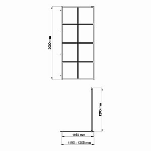 Душевая перегородка WasserKRAFT Glan 66W40 120x200 купить в интернет-магазине Sanbest