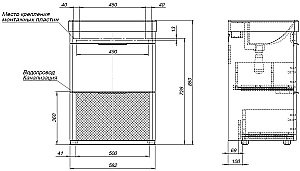 Тумба с раковиной Aquanet Ирис new 60 напольная белый глянец для ванной в интернет-магазине Sanbest