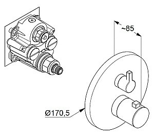 Смеситель для душа Kludi NOVA FONTE Puristic 208355315 белый матовый купить в интернет-магазине сантехники Sanbest