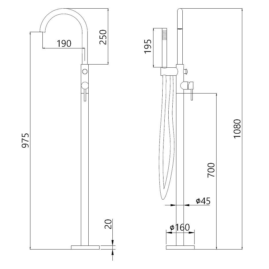 Смеситель для ванны Abber Wasser Kreis AF8115GN золото матовое купить в интернет-магазине сантехники Sanbest