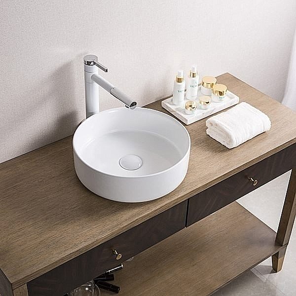 Раковина накладная Gid Esfera 40 N9424 51179 белая купить в интернет-магазине Sanbest