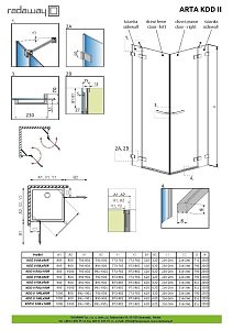 Душевой уголок Radaway Arta KDD II 90x90 купить в интернет-магазине Sanbest