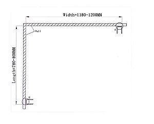Душевой уголок CeruttiSpa MARBELLA 120x80 MARBELLA 120 L стекло прозрачное/профиль черный хром купить в интернет-магазине Sanbest