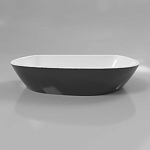 Раковина накладная WhiteCross Ametrine 60 0718.060037.10100 черная, белая купить в интернет-магазине Sanbest