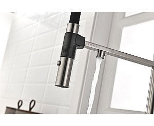 Смеситель для кухни Paulmark Gravity Gr213888-BS нержавеющая сталь купить в интернет-магазине сантехники Sanbest