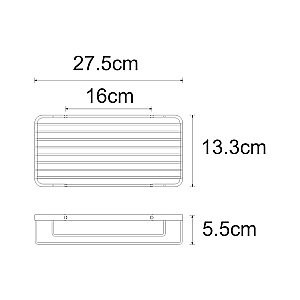 Полка металлическая WasserKraft K-722BLACK купить в интернет-магазине сантехники Sanbest