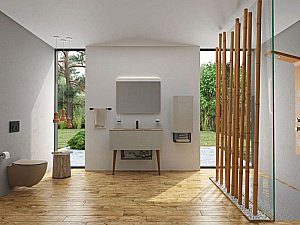 Унитаз подвесной CREAVIT FREE FE322-11CM00E капучино матовый, безободковый купить в интернет-магазине Sanbest