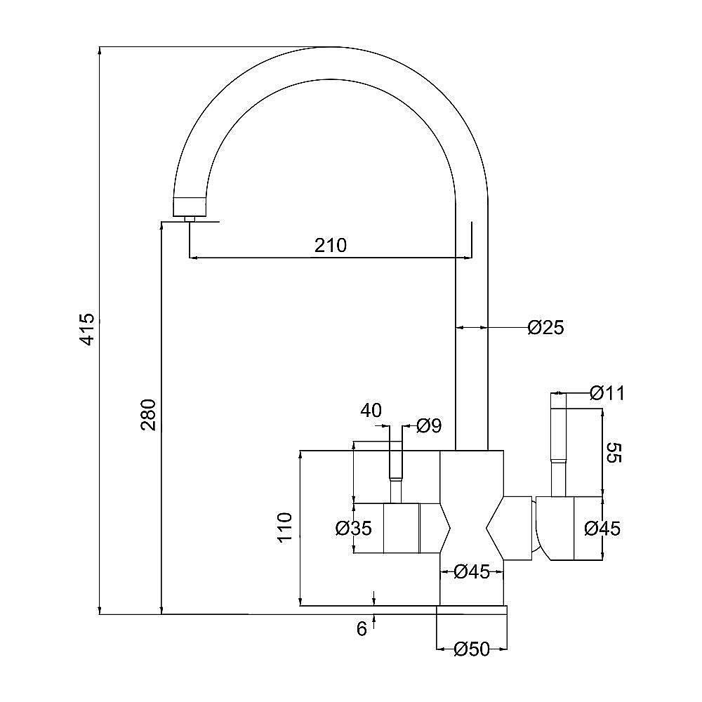 Смеситель для кухни Olive's Balear 13445BL купить в интернет-магазине сантехники Sanbest