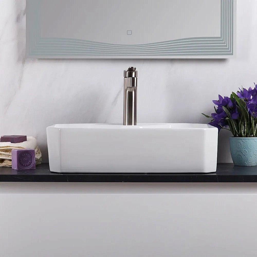 Раковина накладная Belbagno 49 BB1387 белая купить в интернет-магазине Sanbest