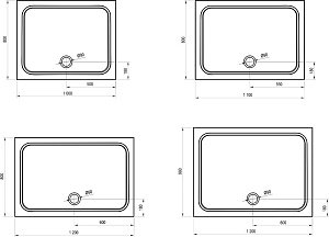 Душевой поддон Ravak Galaxy Pro Chrome Gigant 100x80 XA04A401010 купить в интернет-магазине Sanbest