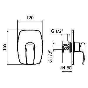Смеситель для душа Webert Kimono KI880101015 купить в интернет-магазине сантехники Sanbest