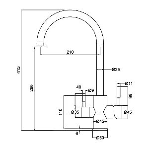 Смеситель для кухни Olive's Balear 13445BL купить в интернет-магазине сантехники Sanbest