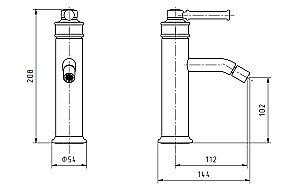 Смеситель для биде Migliore Ermitage Mini 31424 золото купить в интернет-магазине сантехники Sanbest