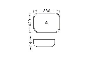 Раковина накладная Aquatek 56 AQ5526-MW белая матовая купить в интернет-магазине Sanbest