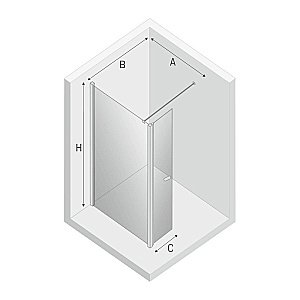 Душевое ограждение NEW TRENDY NEW SOLEO BLACK K-0776 60 стекло прозрачное/профиль черный купить в интернет-магазине Sanbest