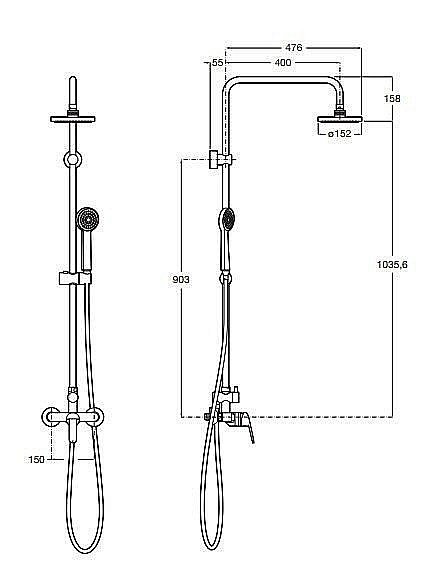 Душевая система Roca Victoria Eco 5A9B25C00 купить в интернет-магазине сантехники Sanbest