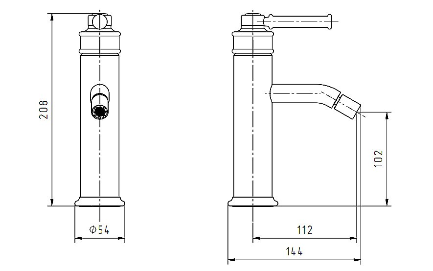 Смеситель для биде Migliore Ermitage Mini 31424 золото купить в интернет-магазине сантехники Sanbest
