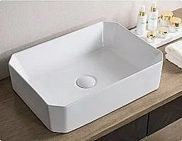 Раковина накладная Belbagno 49 BB1386 белая купить в интернет-магазине Sanbest