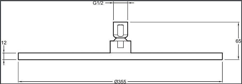 Верхний душ Jacob Delafon KATALYST E13691-CP купить в интернет-магазине сантехники Sanbest
