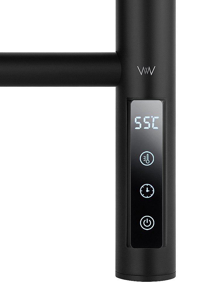 Полотенцесушитель электрический WONZON & WOGHAND BONN, Черный матовый (WW-AL4092-MB) купить в интернет-магазине сантехники Sanbest