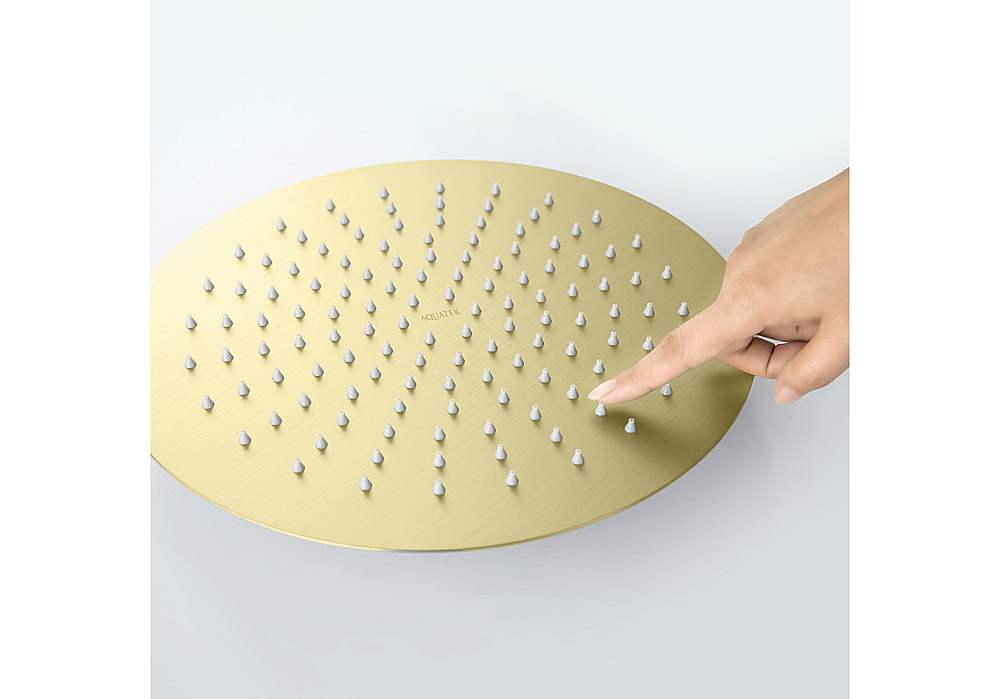 Верхний душ Aquatek AQ2075BG золото шлифованное купить в интернет-магазине сантехники Sanbest