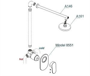 Душевая система WasserKRAFT Mindel A85146 купить в интернет-магазине сантехники Sanbest