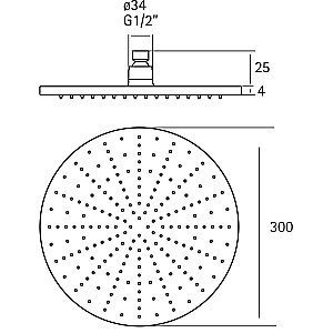 Верхний душ Cisal Xion DS016420D1 купить в интернет-магазине сантехники Sanbest