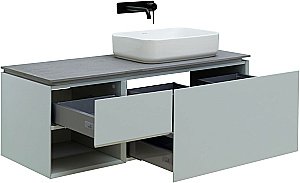 Тумба с раковиной Allen Brau INFINITY 120 1+1 папирус матовый для ванной в интернет-магазине Sanbest