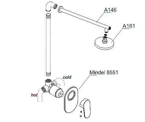 Душевая система WasserKRAFT Mindel 8500 A85146 купить в интернет-магазине сантехники Sanbest