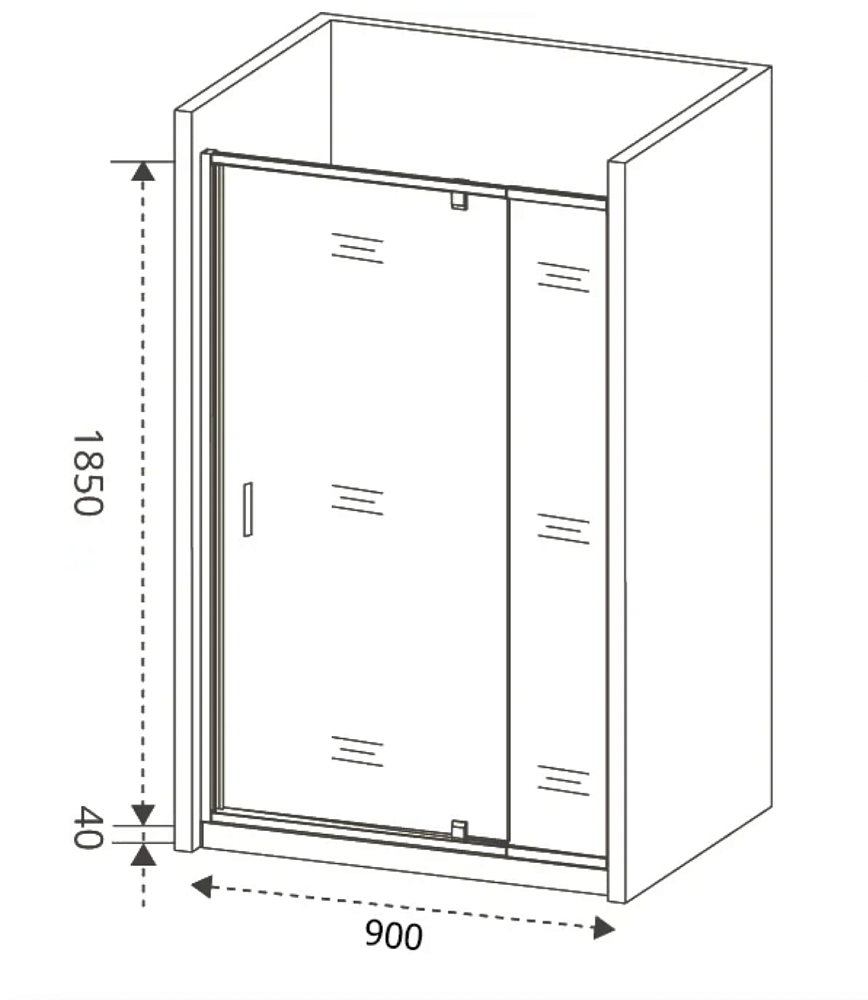 Душевая дверь Good door ORION WTW-PD 90 прозрачная купить в интернет-магазине Sanbest