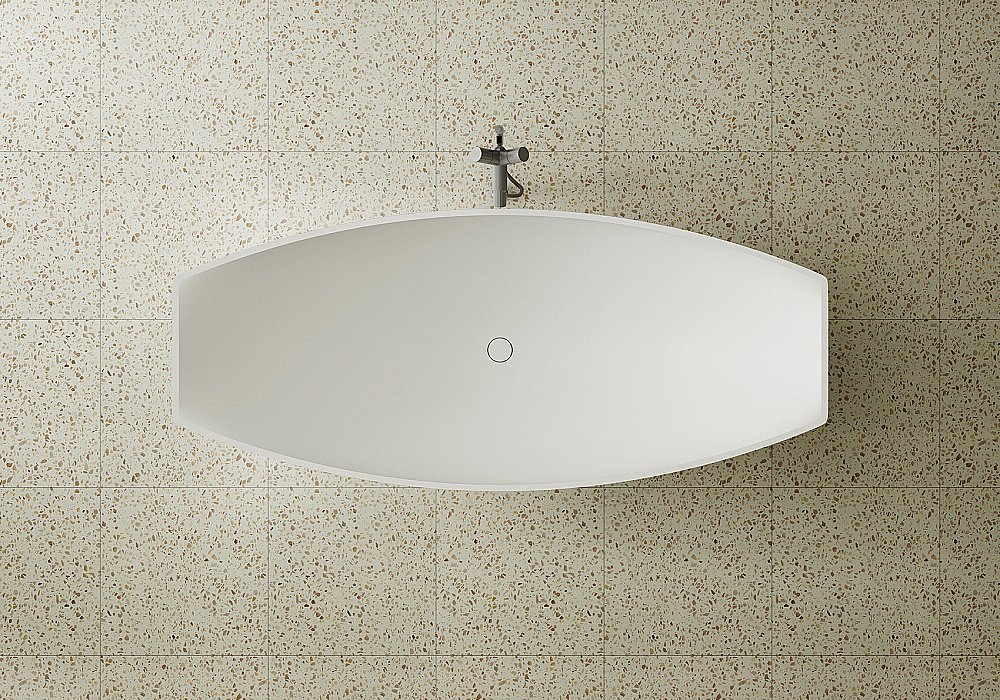 Ванна из искусственного камня ABBER Stein AS9610 180х80 белая матовая купить в интернет-магазине Sanbest