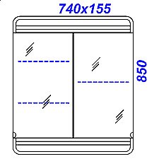 Зеркальный шкаф AQWELLA Корсика 70 купить в интернет-магазине сантехники Sanbest
