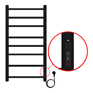 Полотенцесушитель электрический Azario PARMA П8 400х800 AZ10848B черный купить в интернет-магазине сантехники Sanbest