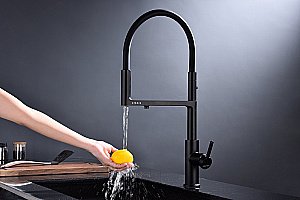 Смеситель для кухни Paulmark Tornado To213402-WH белый матовый купить в интернет-магазине сантехники Sanbest